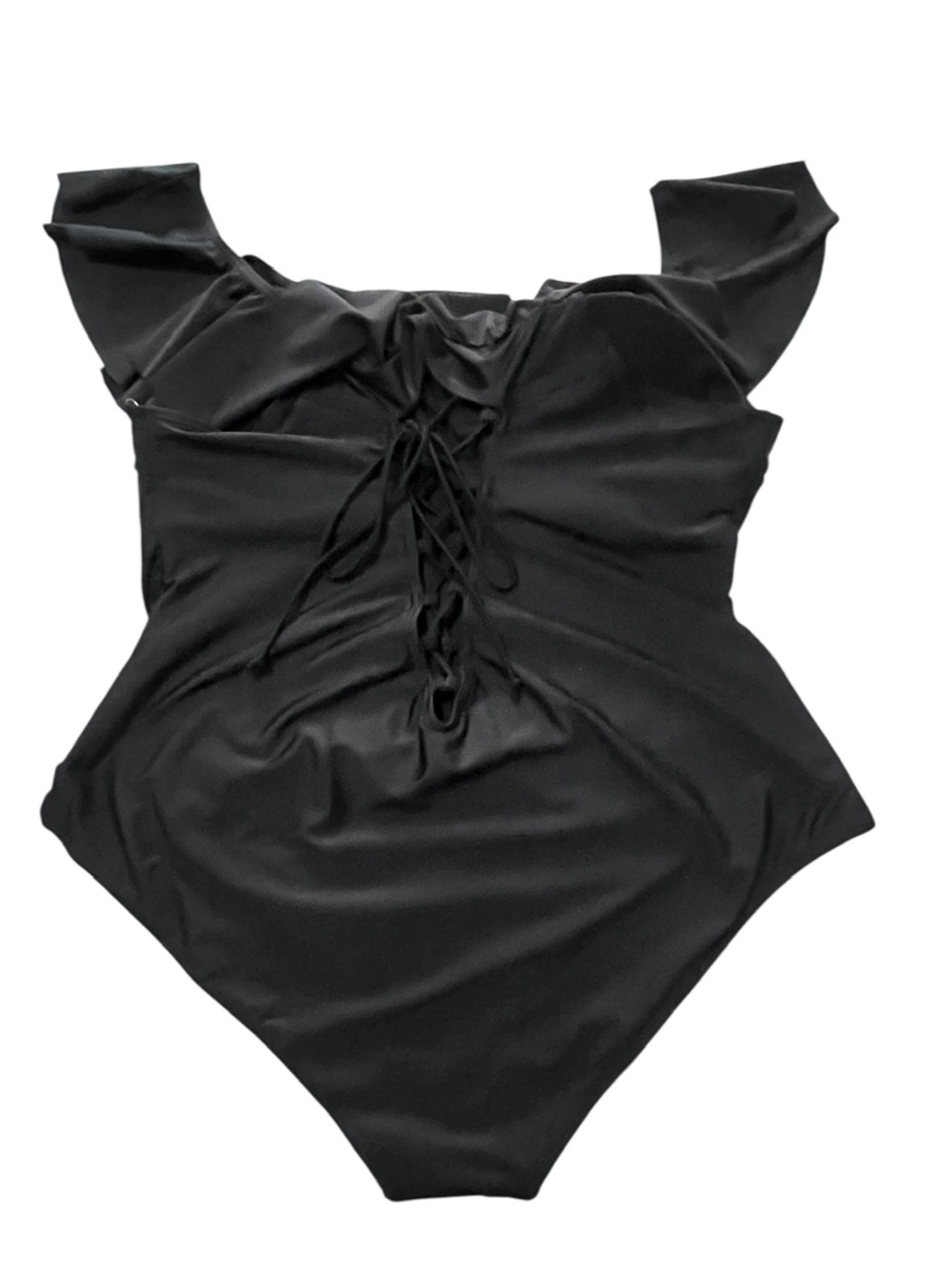 Meet Curve Black Lace-Up One-Piece Women Swimwear